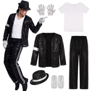 Sequined Performance Costume Men’s Stage Cosplay Set Disco Party