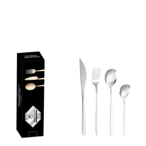 Set Sustainable Gift Boxes Containing 16 18 24 Pieces Stainless Steel Knives Forks Spoons Dishwasher Safe Portuguese Tableware