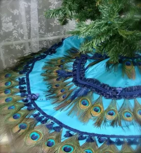 Sewing Fabric Ribbon Tape Peacock Feather Fringe Trim for DIY Craft Clothing Dress Costume Accessory Party Home Wedding Decor