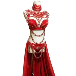 Sexy Crystal Tassel Bra+shorts Bikini Sets Women Festival Stage Costume Performance Wear Belly Dance Exotic Dancewear