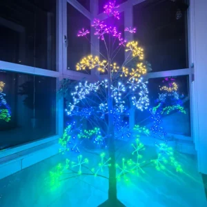 Shopping Mall Wedding New Home Colorful Lights 36V Decoration RGB Color Gradient Firework Christmas Tree Lights
