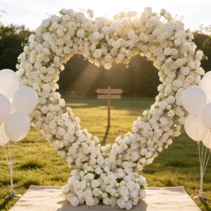 Silk Heart Decoration for Valentine’s Day Wedding Birthday Events and Home Decoration