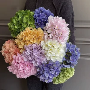 Silk Hydrangea Flowers Bulk Multi Color Options for Home Office Seasonal Decor Large Hydrangea Flowers Factory Direct Supply