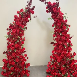 Silk Rose Flower Arch Artificial Wedding Ceremony Backdrop Entrance Wall Decor 200 cm Colorful Everlasting Floral Display