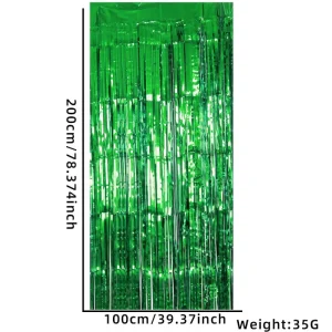 Simple Style Laser Ray Curtain Party Decoration Wedding Stage Setup Photo Props Rainbow Tassel Drapery