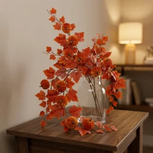 Simulated Pumpkin Maple Leaf Sunflower Decorative Flower Arrangement Velvet Pumpkin Harvest Festival Thanksgiving Decoration