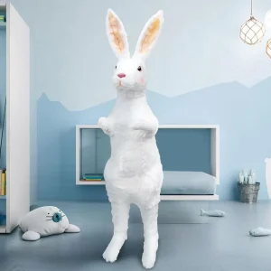 Simulation Rabbit Model Indoor Ornament Plush Toy Large Easter Standing Rabbit