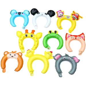 Single Christmas Foil Balloon Headband Globos Factory Animal Inflatable Hair Band Cute Cartoon Mylar Toy Balloon