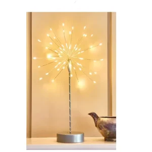 Sliver Battery Operated Firework Fairy Starburst Lights IP65 Waterproof 120LEDs 70cm Solar Holiday LED Lights Christmas