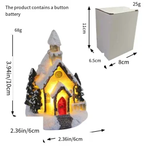 Small Christmas Landscape House Ornaments for Home