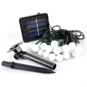 Small Colored Light String Frosted String Christmas Decoration Light Outdoor Camping Waterproof Solar Powered Small Ball Light
