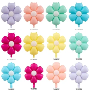 Small Medium Candy Color Daisy Style Foil Balloon Baby Birthday Photo Prop Colorful Egg Flower for Party Decorations