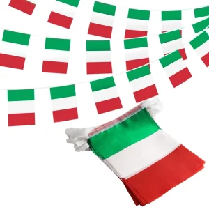 Small Mini Pennant Banner Italy Italian Republic String Flag for Patriotic Events 2nd of June National Day Decorations