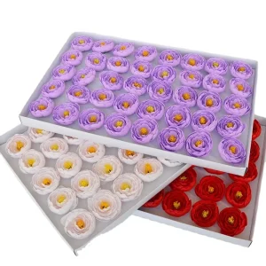 Small Peony Artificial Soap Flower Head Decoration for Wedding Valentine’s Day & Christmas Hand Bouquets