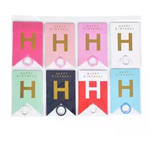 Small Size 11.5×16.5cm Happy Birthday Banner Bunting Flag for Birthday Party Backdrop Decoration