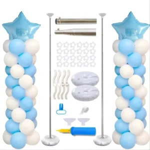 Small sized Telescopic Rod Set Balloon Stand 2m Stainless Steel Telescopic Pole Column Balloon for Party Decoration