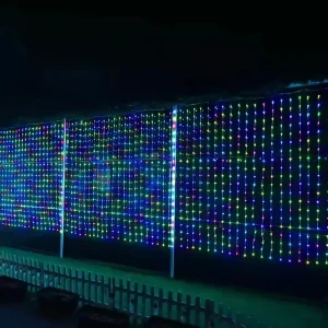 Smart Blue APP Music Control Indoor Christmas Decoration 2*2M 400L Window String Fairy LED Curtain Lights With Remote