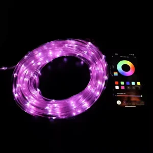 Smart RGB Christmas Tree Decoration Rope Light USB Powered Phone App Holiday LED Strip Light With Remote Control