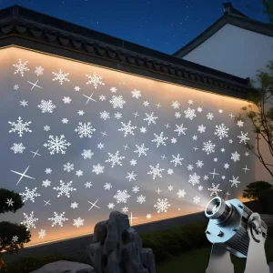 Snowfall Meteor Tubes LED Lights Outdoor Christmas Falling Snowflake Icicle Curtain Animated