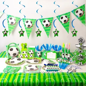 Soccer Football Birthday Theme Party Paper Plate Napkins Cups Set Decor Decorations for Birthday Party