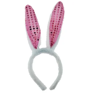 Soft Sequin Bunny Ears Headband New Design Without LED for Party