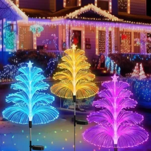 Solar Dandelion Lights LED Fiber Optic Colorful Atmosphere Lights Courtyard Landscape Decorative Fairy Lights Lawn