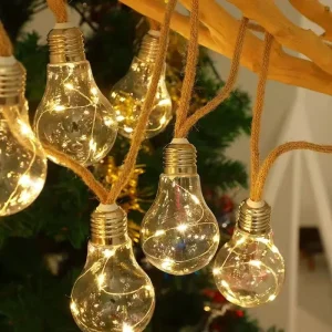 Solar IP65 Waterproof Retro PVC String Light Christmas Atmosphere Courtyard Decoration with Outdoor Decorative Lighting