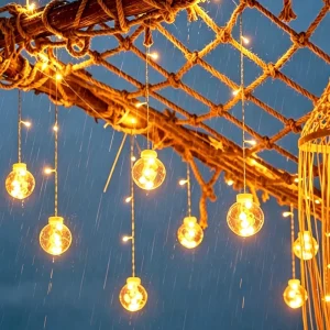Solar LED Light Outdoor Remote Control Waterproof IP64 Wedding Decoration Solar Bulb Lights String Light