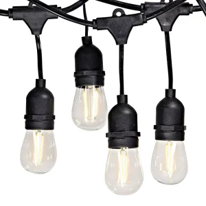 Solar Power 20m 20bulbs Outdoor String S14 Festoon Lights Holiday Christmas Lighting