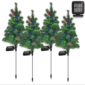 Solar-Powered IP65 Rated LED Christmas Tree Lights Outdoor Garden Courtyard Decor Holiday Decoration
