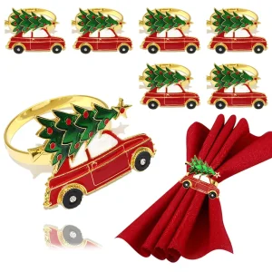 Source Hotel Tableware Christmas Tree Harvest Festival Napkin Rings Car Buttons