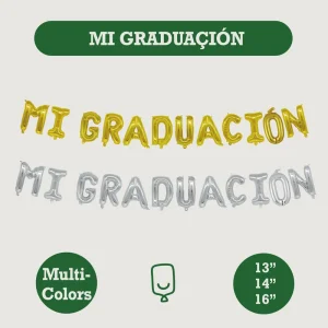 Spanish Mi Graduacion Foil Balloon Banner My Graduation Custom Balloon Manufacturer OEM ODM Mylar Set FAMA BSCI Sedex Factory