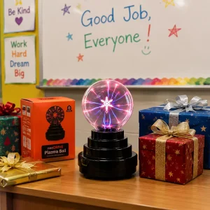 Spark Flash Visual Effect Clear Glass Globe Compact Stable Base Kids Birthday Christmas New Year Decorative Ornament Plasma Ball