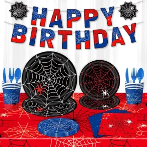 Spider Boy Theme Party Supplies Decoration Paper Plate Paper Cup Disposable Tableware Customized Design Party Set