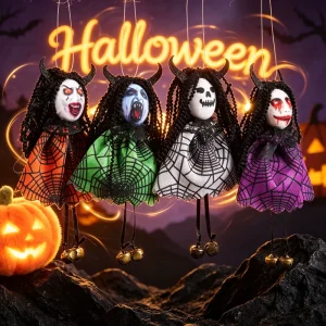 Spooky Ghost Witch Pumpkin Cotton Durable 18 Inch Pendant Decor Halloween Party Supplies Tabletop Figurines Home