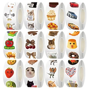 Sports Baseball Cartoon Animal Sticker Rolls Assorted Styles Kids Reward DIY Decor Tape for Journal Notebook