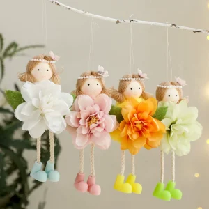 Spring Easter Polyester Hanging Ornament Large Flower Pendant Handmade