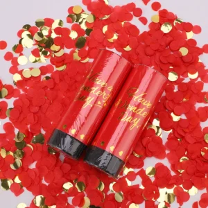 Spring Loaded Table Party Poppers Foil Metallic Streamer Confetti Cannon Shooter Gold Christmas Valentine’s Day