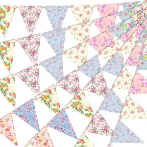 Spring Party Creative Flower Triangular Bunting Festival Party Scene Decoration Streamer Supplies