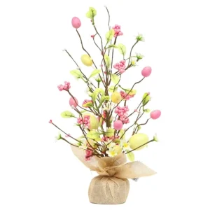 Spring Summer Delicate Ornaments Easter Home Decor Luminous LED Easter Egg Tree