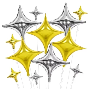 Square Star Shaped Party Balloon 10 Inches Birthday Baby Shower Wedding Mother’s Day Graduation Decoration