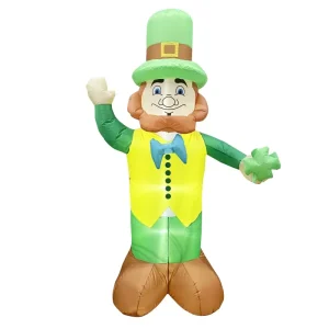 St. Patrick’s Day Inflatable with LED Lights Outdoor Carnival Decor for Garden Party Outdoor Festival Decorations