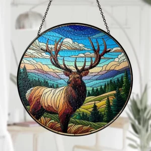 Stain Color Ornament Sun Catchers Window Stalined Glass Suncatcher Hanging Glass Suncatcher for Window Hanging