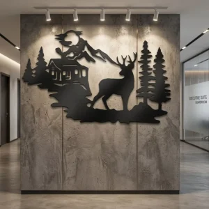 Stainless Steel Deer Wall Art Custom Size Animal Hunting Decor Indoor Outdoor Use Anniversary Gift Metal Handicraft Sculpture