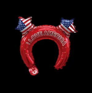 Star Headband Balloon 27*27cm Assorted USA Flag Shaped Independence Day Themed Inflatable Balloons for Party Gift