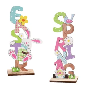 Starlights Hot Selling Easter New DIY Wooden Animal Shaped Ornaments Colorful Letter Decorations Portable Indoor Desktop Dress