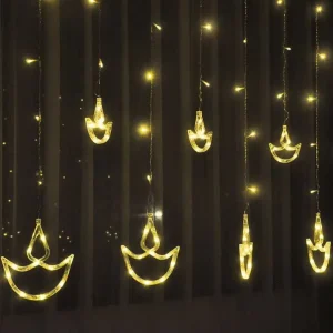 String Lights for Diwali Featuring the Indian Fairy Queen Durga Suitable for Ramadan Eid al-fitr Windows Gardens Parties