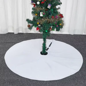 Sublimation Blank Christmas Tree Skirt Home Hotel Decorative Tree Bottom Skirt for Festival Christmas&Easter Decoration