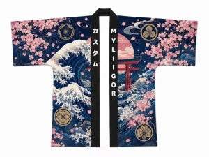 Summer Festival Yukata Anime Costumes Japanese Happi Coat Sublimation Japanese Style Haori for Unisex