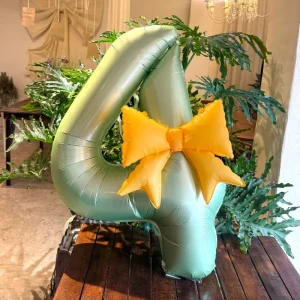 Summer Green Bow 40 inch Number Foil Balloons Large Digital Balloon Birthday Mall Event Party Decoration